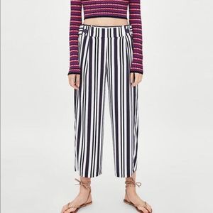 ZARA TRF Blue Striped Culotte - SALE